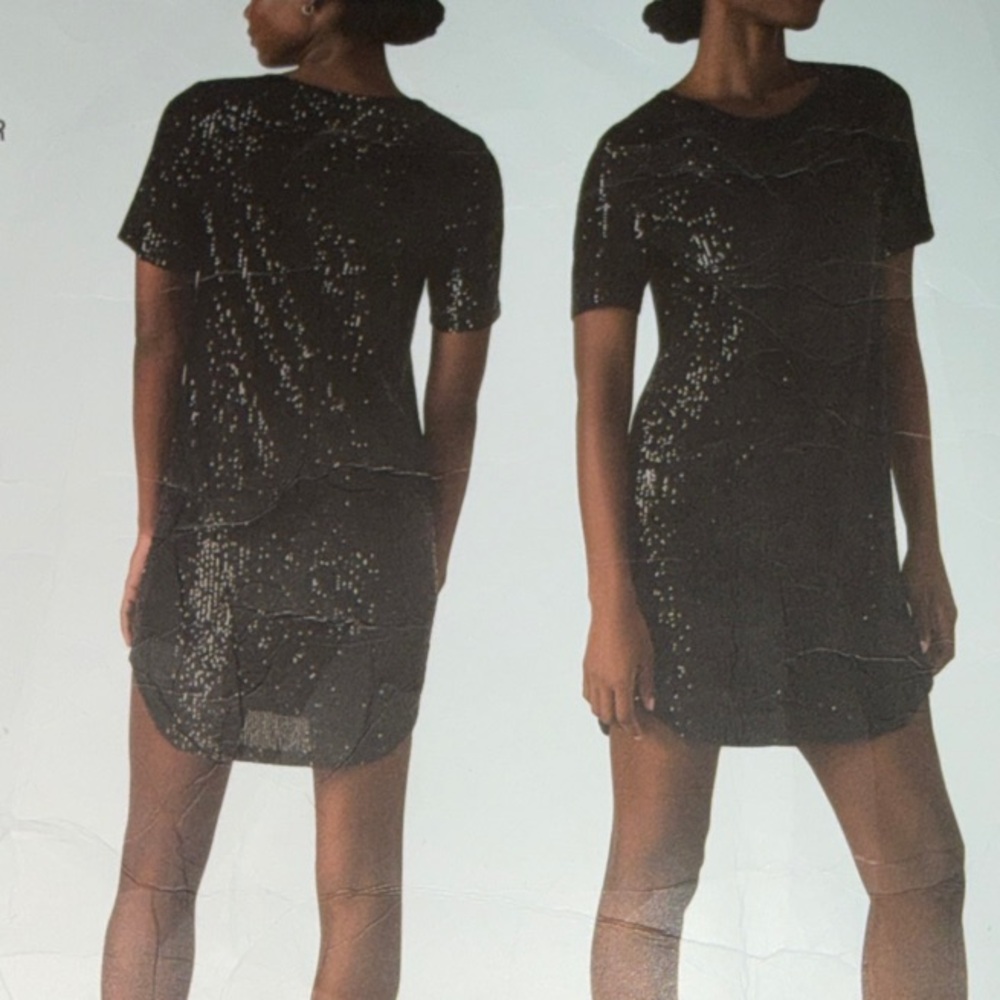 Betsey Johnson Black Sequin Mini Dress
